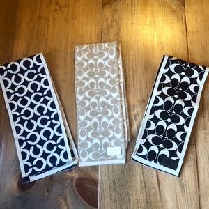 Lot of 3 - Coach Cashmere & Merino Wool Scarves